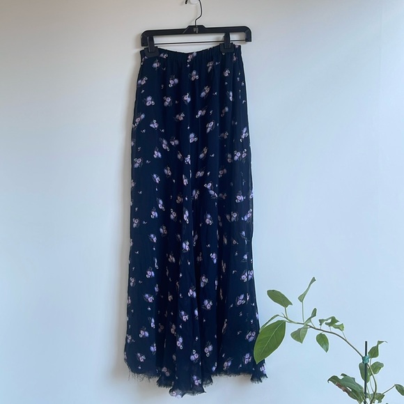 Dresses & Skirts - Floral chiffon Isabel Marant skirt, dark blue